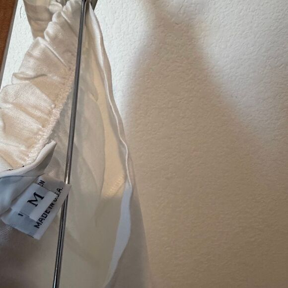 Bryn Walker White Linen Campa Balloon Leg Cropped Pants Lagenlook Women's Medium - Picture 5 of 6